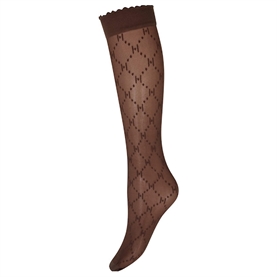Hype The Detail Knee-High Logo Strømper, Brun